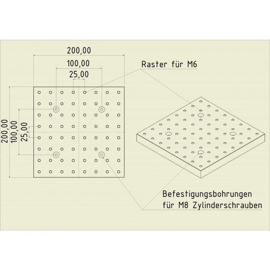 Thread grid plate GRP2020 Thread grid plate GRP2020